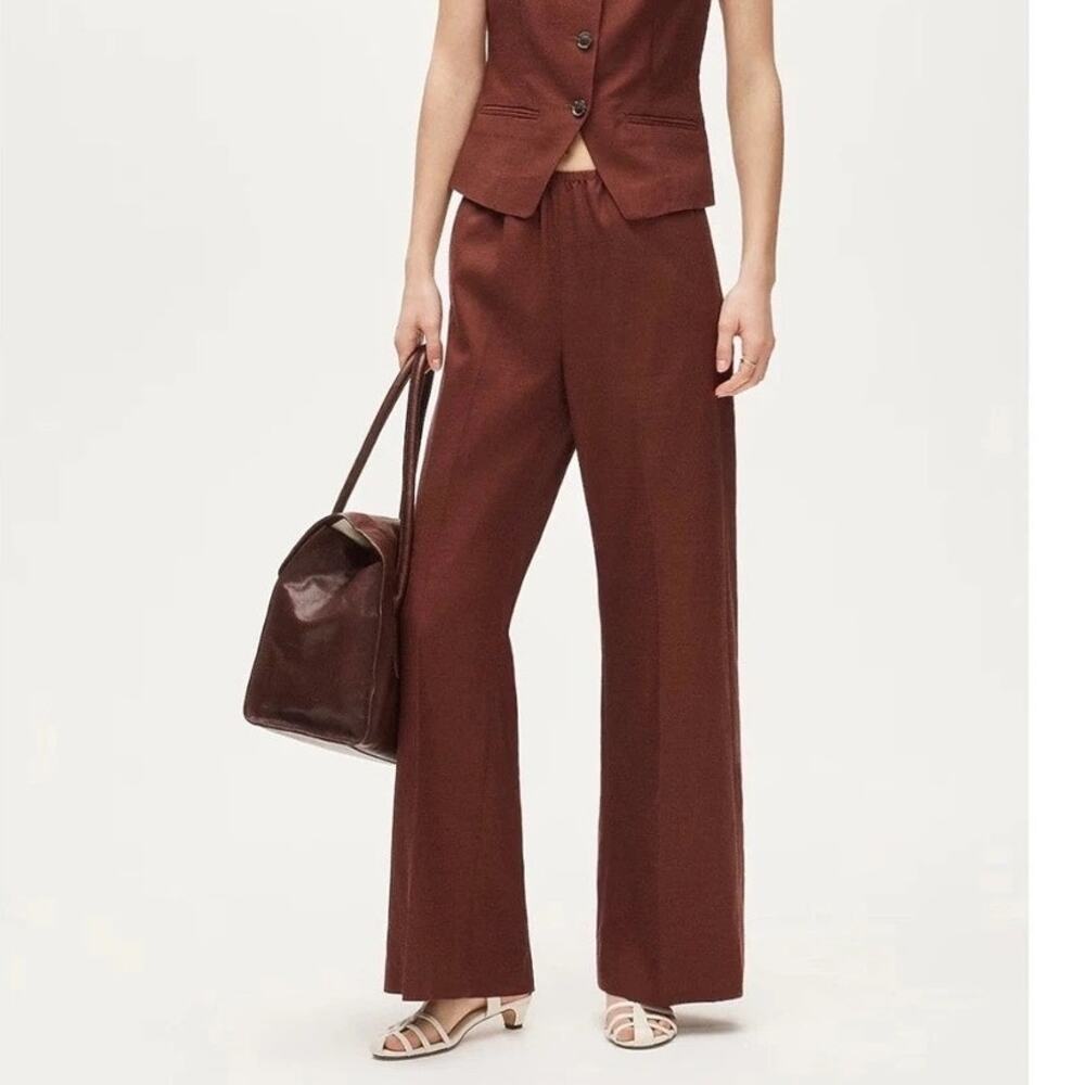 J. Crew Linen-Blend Wide-Leg Cosmo Pant